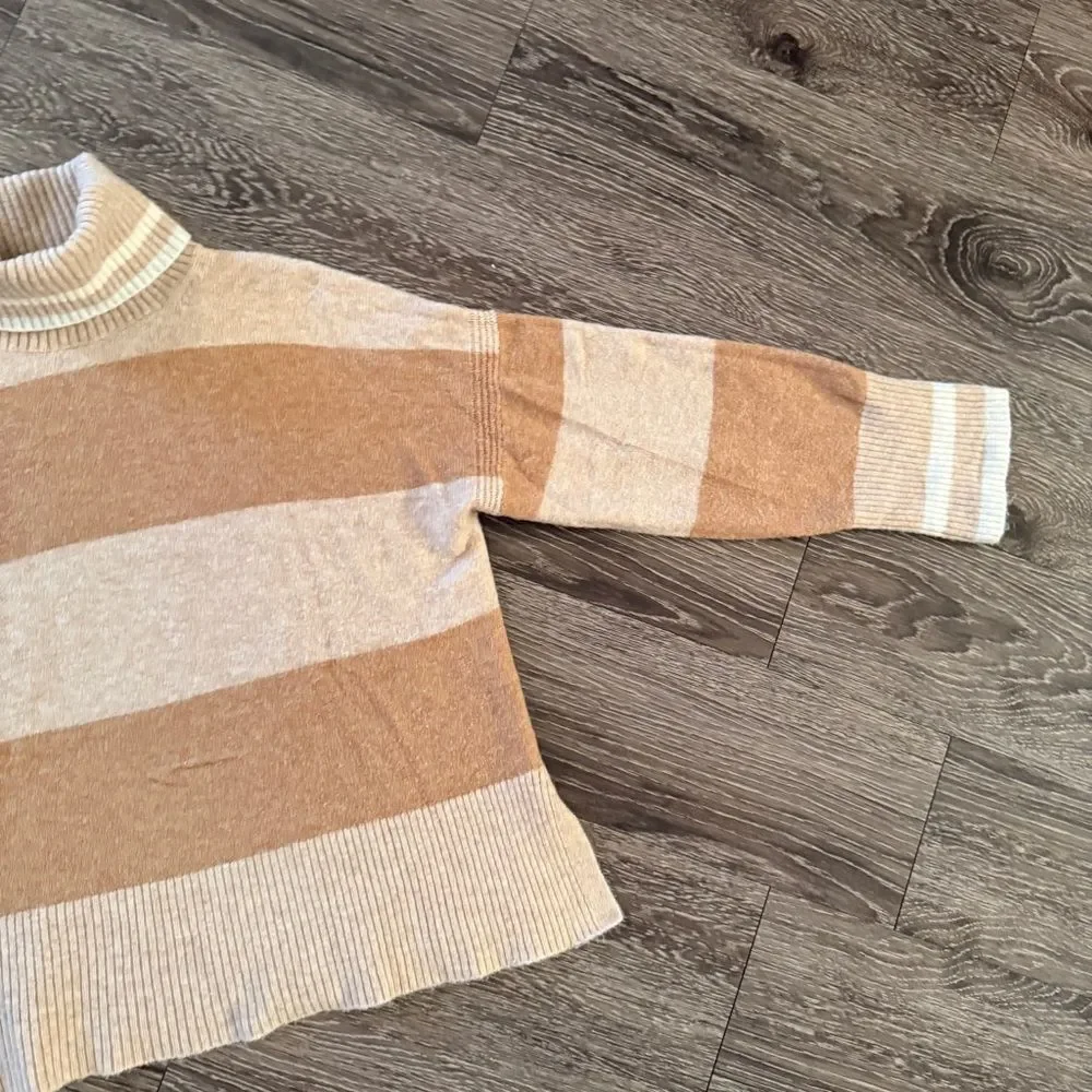 J. Crew Striped turtleneck sweater in Supersoft yarn